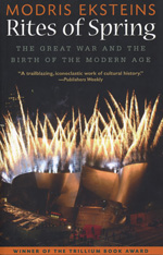 A book cover with fireworks in the background.